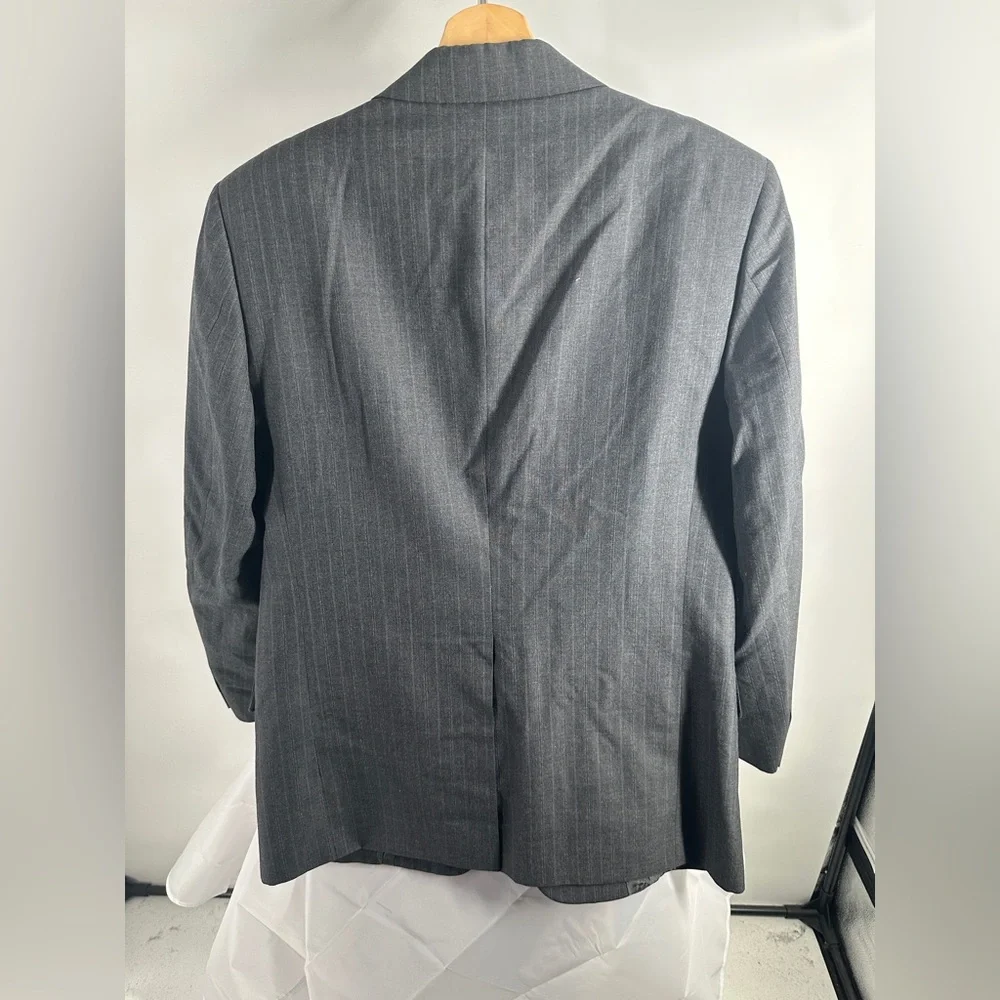 Vintage Christian Dior gray pinstriped blazer